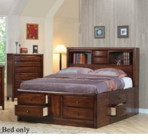 Queen Size Bookcase Chest Bed