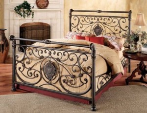 antique metal sleigh bed