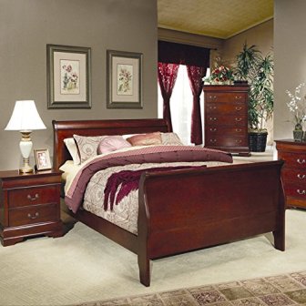 cherry sleigh bed