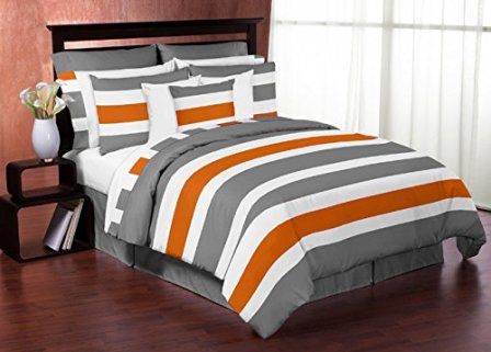 orange-and-gray-bedding