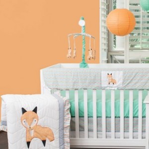 orange-crib-bed-set