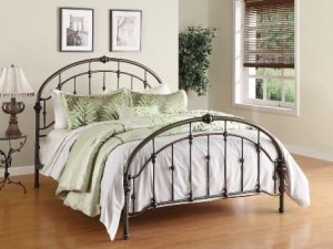 queen metal sleigh bed