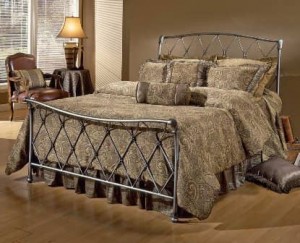 queen sleigh bed with rails